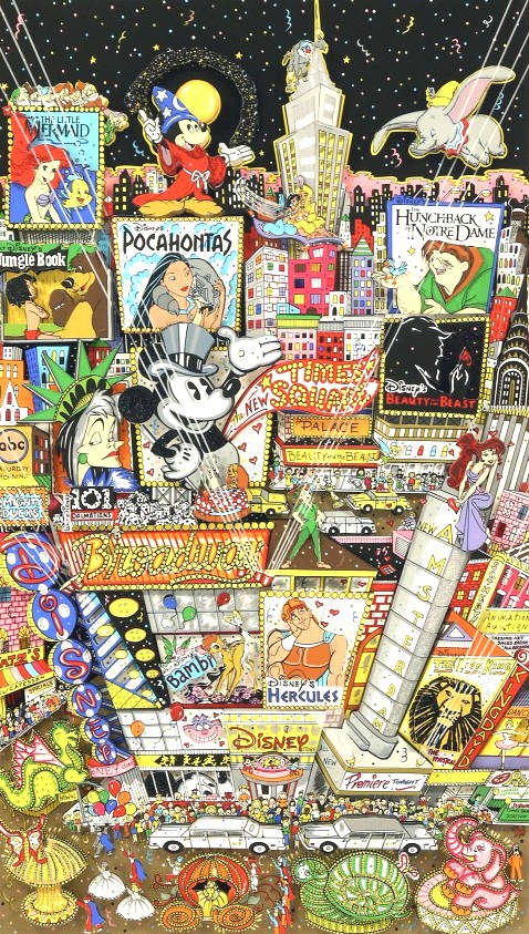 チャールズ・ファジーノの絵画作品　タイトルは、Disney on Broadway